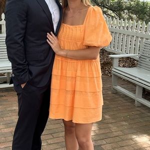 Anthropologie Square Neck Tiered Dress